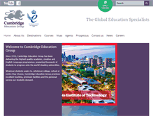 Tablet Screenshot of cambridgeeducationgroup.com